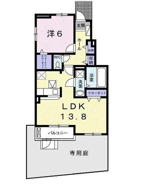 パークレジデンス(1LDK/1階)の間取り写真