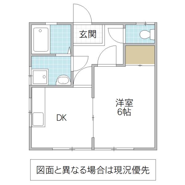 大曽根ハイツ(1DK/2階)の間取り写真