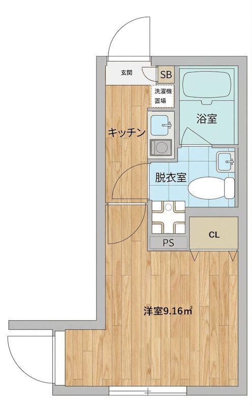 フラシア北赤羽(1K/3階)の間取り写真