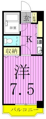 AD日暮(1K/5階)の間取り写真