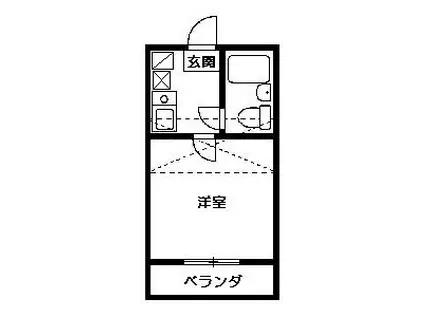 ソシアーレミラン埼大東(1K/1階)の間取り写真