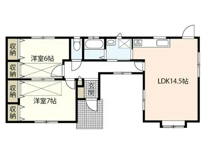 KATAYAMA C館(2LDK/1階)の間取り写真