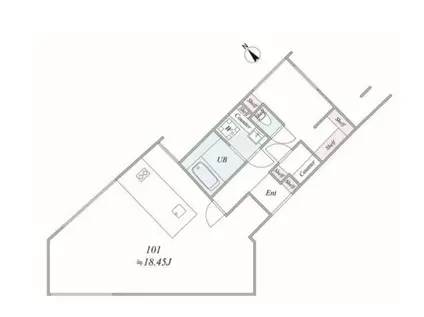 TRIAS116(1LDK/1階)の間取り写真