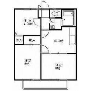 アロマハイツ(2LDK/2階)の間取り写真
