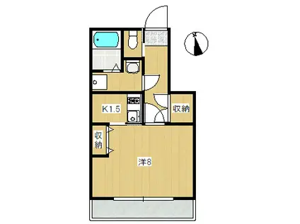メゾンエトワール(1K/1階)の間取り写真