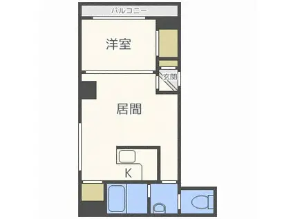 カサール・ガルシア(1LDK/2階)の間取り写真