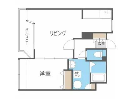 プレステージWILL プレステージウィル(1LDK/2階)の間取り写真