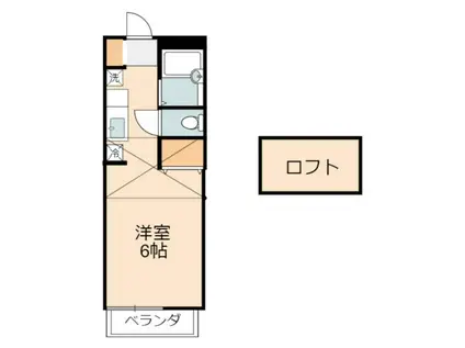 サンハイム・カドゥー(1K/2階)の間取り写真