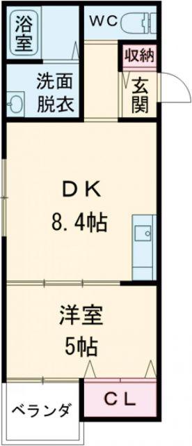 T-REGNO LALUCE I(1LDK/1階)の間取り写真