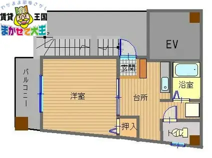 池田ビル(1K/6階)の間取り写真