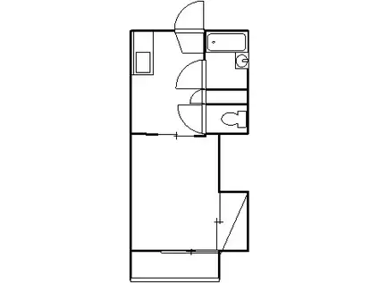 コーポ長島(1K/1階)の間取り写真