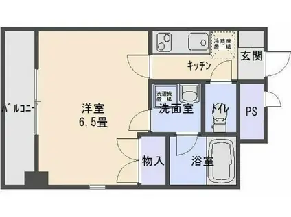 GFビル(1K/4階)の間取り写真