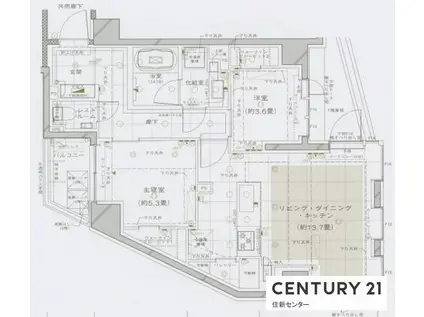 ピアース代々木上原(2LDK/2階)の間取り写真