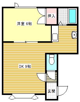 パティシエ(1LDK/2階)の間取り写真
