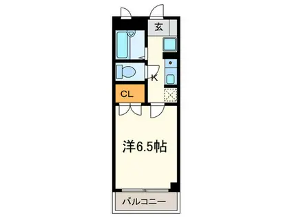 プルミエールメゾン神戸西(1K/4階)の間取り写真