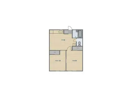 ハイツ保田(2DK/2階)の間取り写真