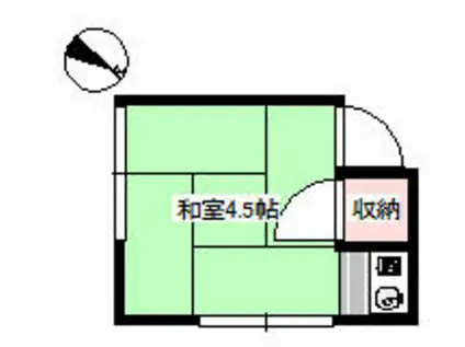 寿荘(ワンルーム/2階)の間取り写真