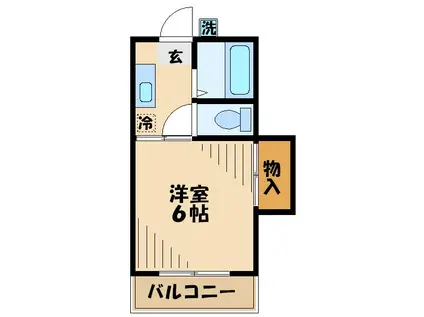 フォーブルハヤシ(1K/2階)の間取り写真