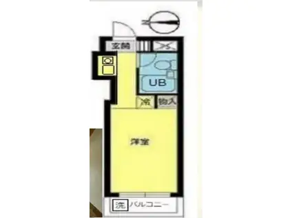 スカイコート西川口第3(1K/4階)の間取り写真