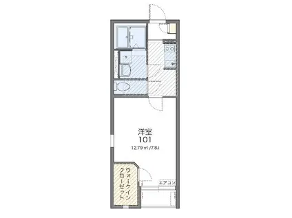 ピエノ フィオーレ(1K/1階)の間取り写真