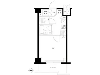 ルーブル武蔵新城(1K/7階)の間取り写真
