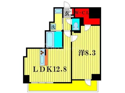 果樹園ST(1LDK/12階)の間取り写真