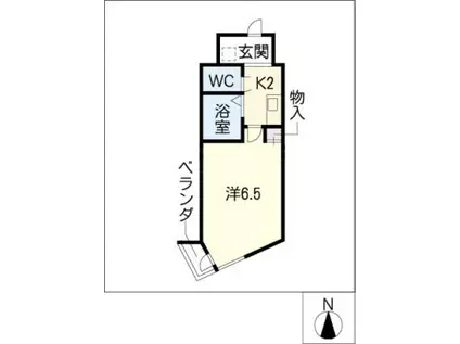 サンパーク丸の内(1K/6階)の間取り写真