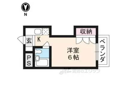 ベルメゾンルリ(1K/1階)の間取り写真