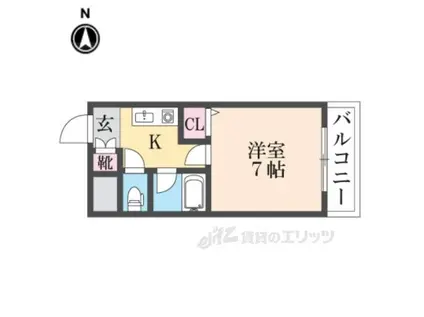 コーポラス光進(1K/2階)の間取り写真