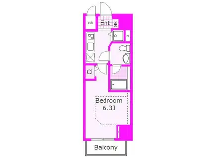 レア川崎壱番館(1K/3階)の間取り写真