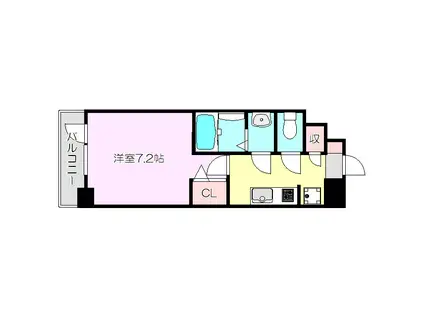 スプランディッド十三本町(1K/6階)の間取り写真