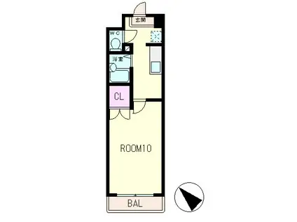 アートプラザ124(1K/6階)の間取り写真