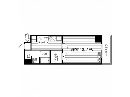 エスペランサ春日井駅前(1K/6階)の間取り写真