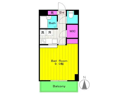 ブラウニーガーデン(1K/2階)の間取り写真