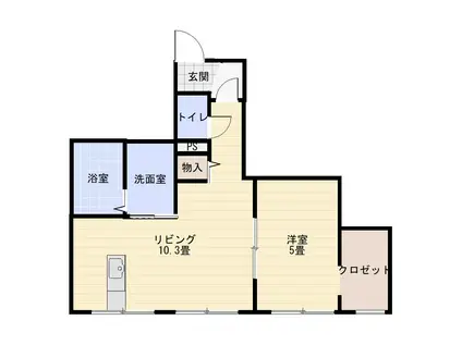 メゾン・エスト(1LDK/3階)の間取り写真