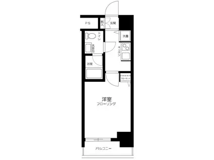 スカイコート都立大学第3(1K/4階)の間取り写真