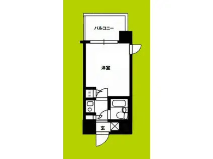 デ・リード弁天町港通(1K/2階)の間取り写真