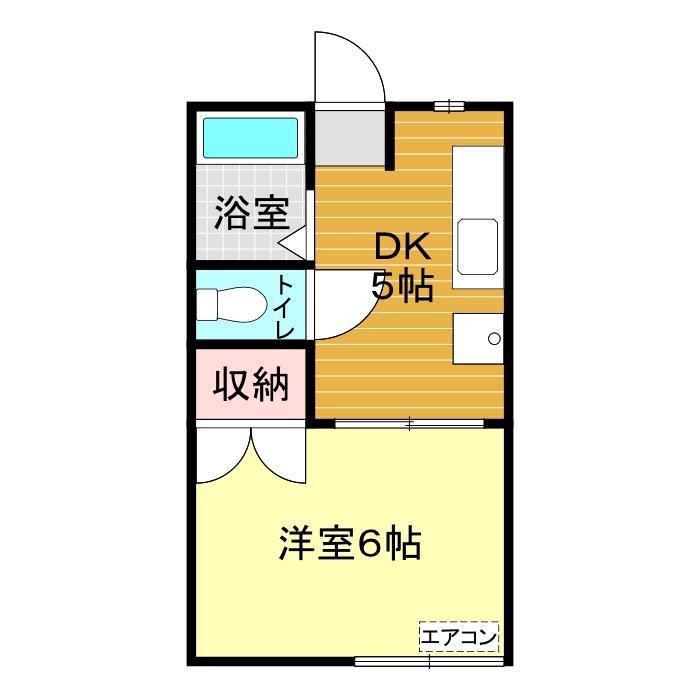 レジデンス・トミ(1DK/1階)の間取り写真