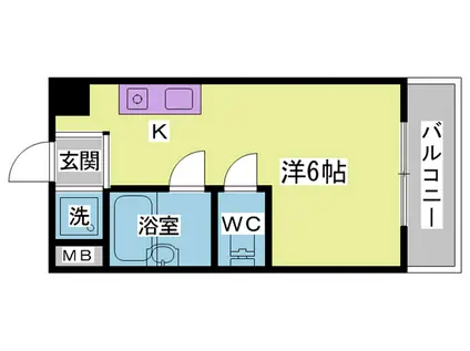 ステューデントビラウィング(ワンルーム/4階)の間取り写真