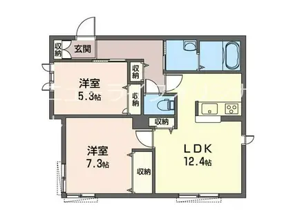 ガーデンハイツ(2LDK/1階)の間取り写真