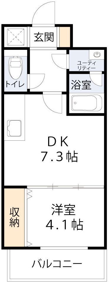 ONE ROOF FLAT TENJINBASHI(1DK/12階)の間取り写真