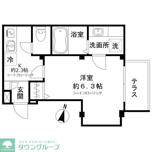 LANA FRUSIA(1K/1階)の間取り写真
