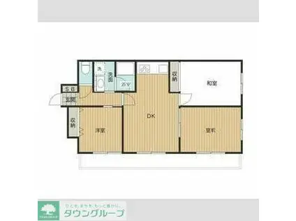 センチュリー深谷(3DK/6階)の間取り写真