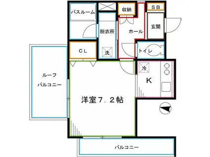 デュラブル・センチュリー・コート(1K/3階)の間取り写真