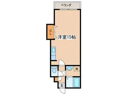 ノースコート新橋(ワンルーム/2階)の間取り写真