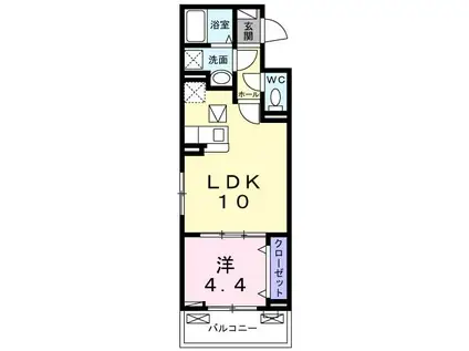 サクラ ヒルズ(1LDK/1階)の間取り写真