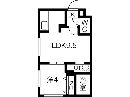 MA札幌駅前(1LDK/1階)の間取り写真