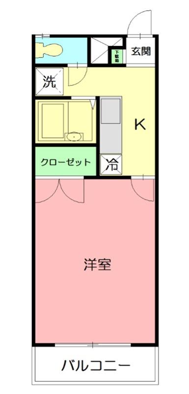 アム-ル リヴェール(1K/1階)の間取り写真