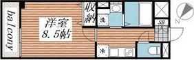 DOビル千葉寺(1K/2階)の間取り写真
