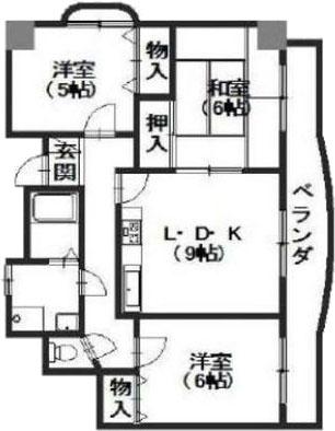 サンコーポ長束II(3LDK/3階)の間取り写真